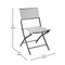 Emma and Oliver Ciel Set of Two Folding Bistro Chairs in PE Rattan with Metal Frames for Indoor and Outdoor Use